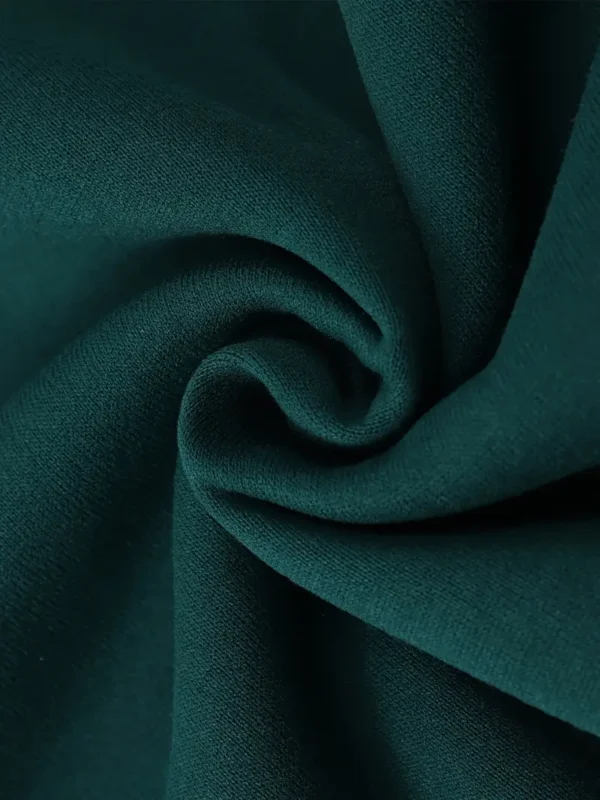 Drak Green Long Sleeve Solid Hoodies