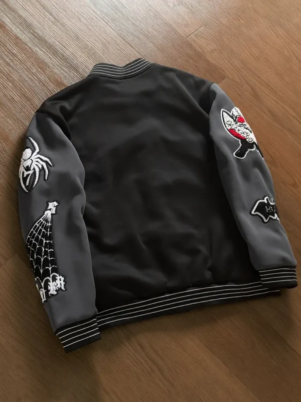 customized varsity jacket (leather arms)