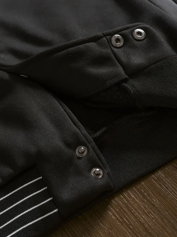 customized varsity jacket (leather arms)